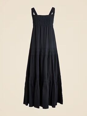 BLACK airy gauze tiered maxi dress festival stagecoach Coachella